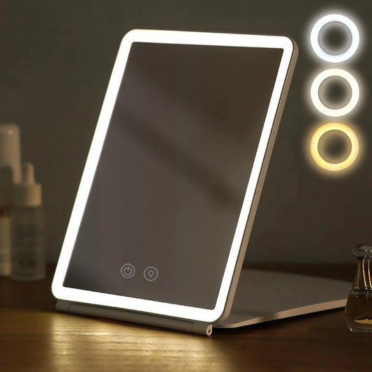 Miroir de voyage, lumiere allumee