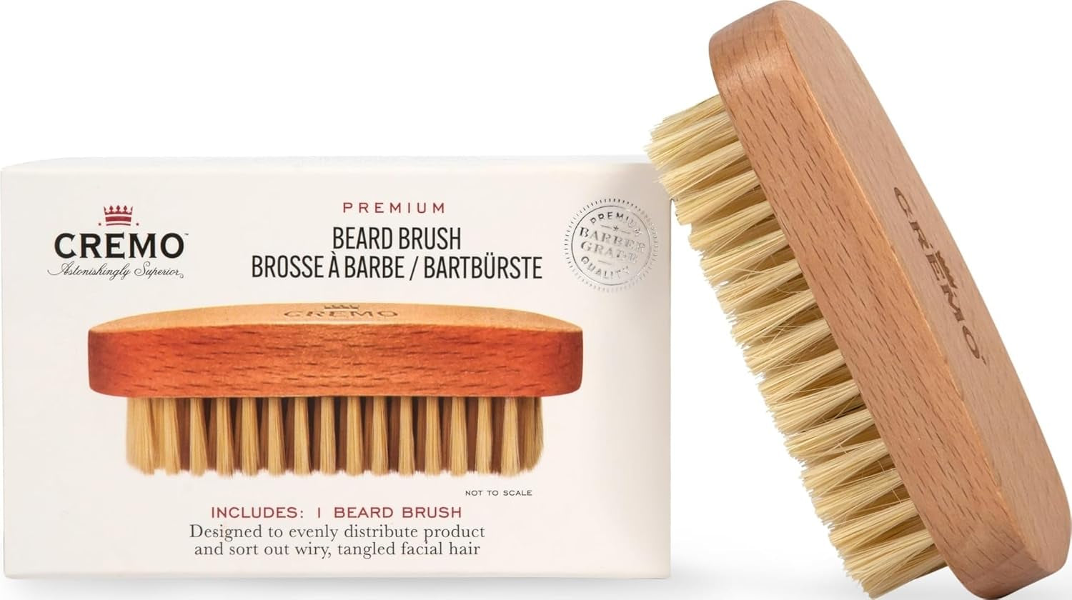 - Brosse À Barbe Pour Homme - En Sisal 100% Naturel