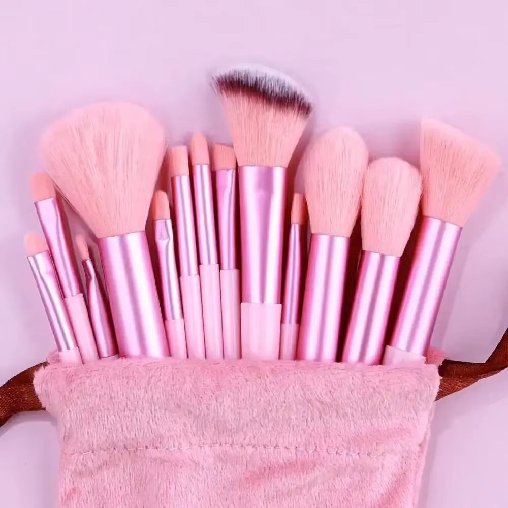 13 PCS Makeup Brushes Set Eye Shadow Foundation Women Cosmetic Brush Eyeshadow Blush Beauty Soft Make up Tools Bag