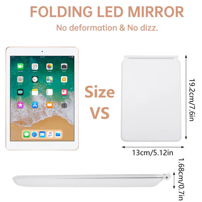Miroir de voyage, dimensions