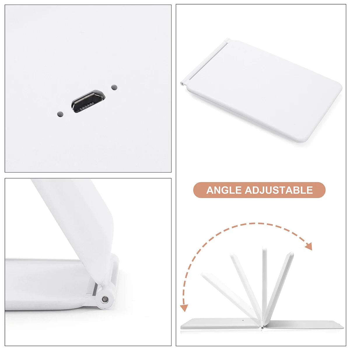 Miroir de voyage, port USB et charniere