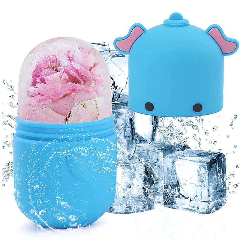 Ice Roller for Face Eyes and Neck Ice Cube Mold Beauty Skin Care Gua Sha Tools Brightens Skin Reusable Facial Treatment Tools