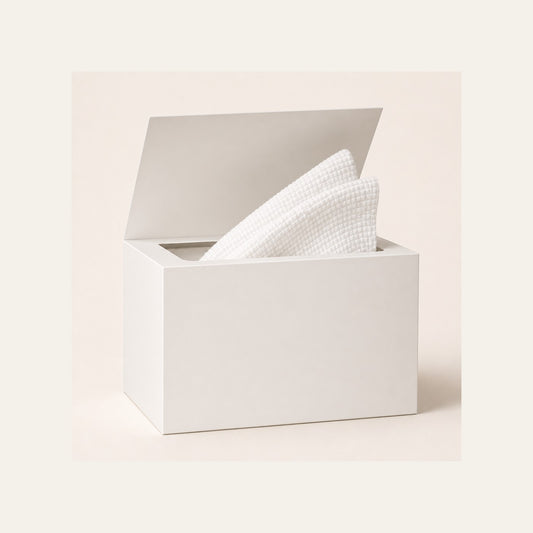 Lingettes visage, boite ouverte